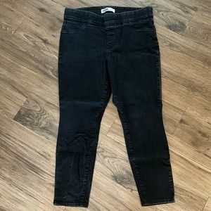 Black Mid-Rise Super Skinny Jeggings - Old Navy